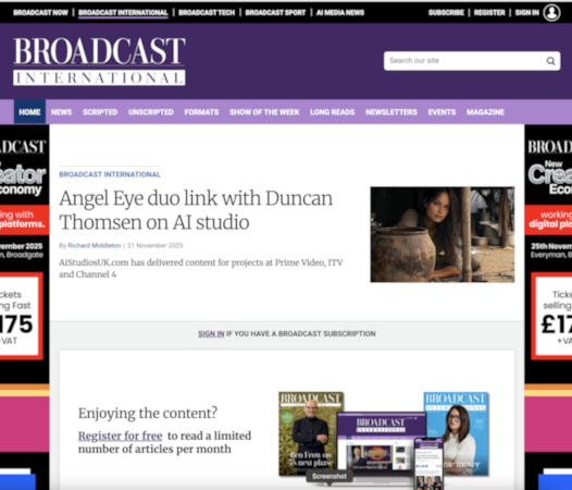 Broadcast - Ai Artificial Studios Duncan Thomsen AI  Video